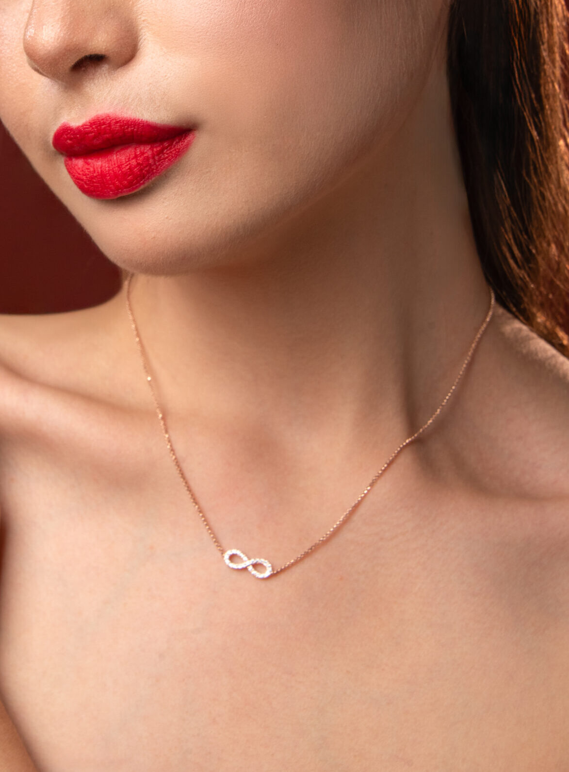 Collar Infinito Oro Rosa – MOIRAS